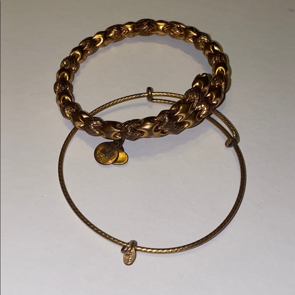 Alex and ani gold bronze bracelets set of two